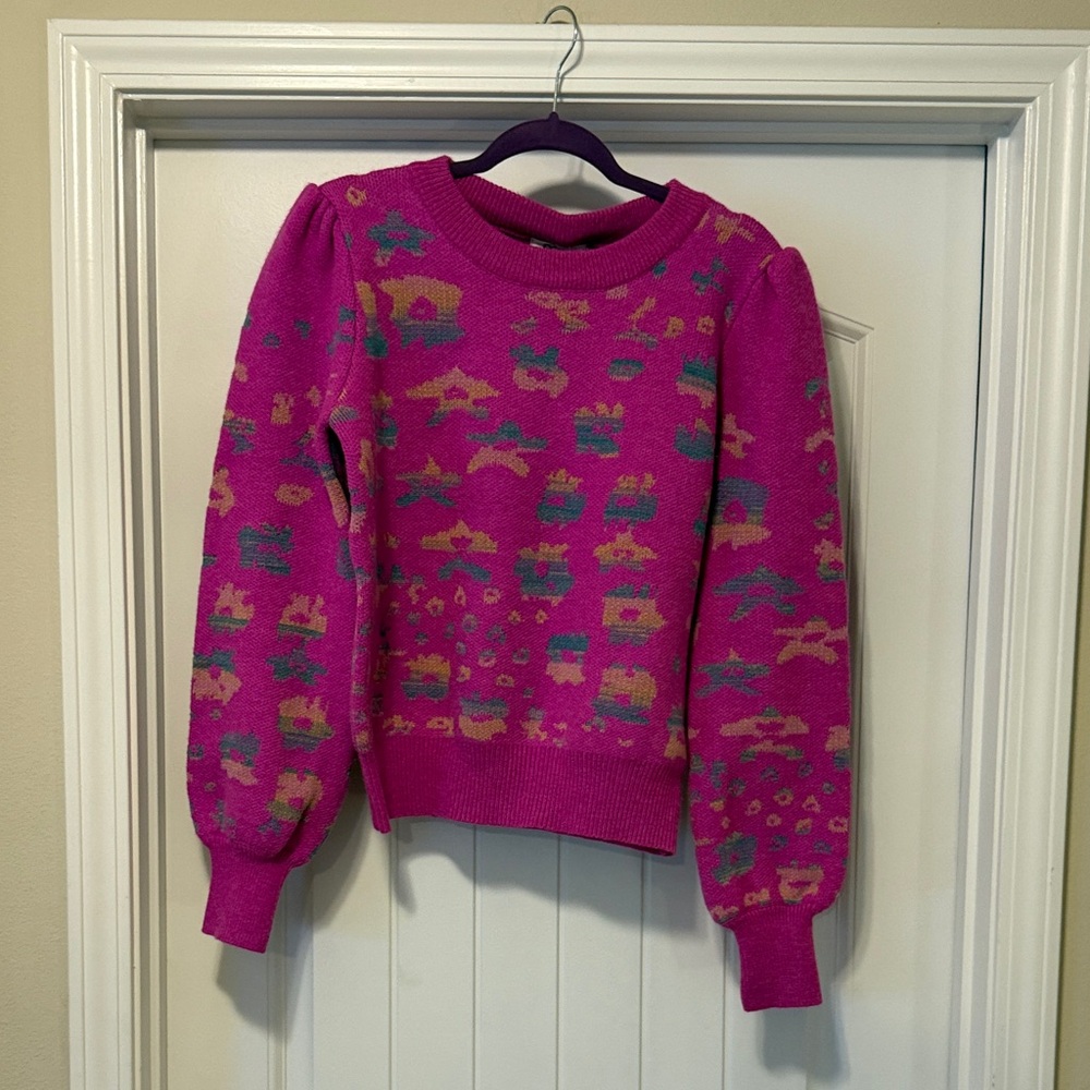 Charisma Fuchsia Patterned Women's Sweater